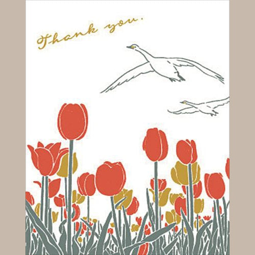Konno Printing Greeting Card Swan Letterpress Card L21S007