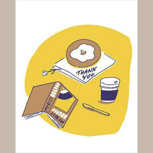 Konno Printing Greeting Card Donut Letterpress Card L21S010