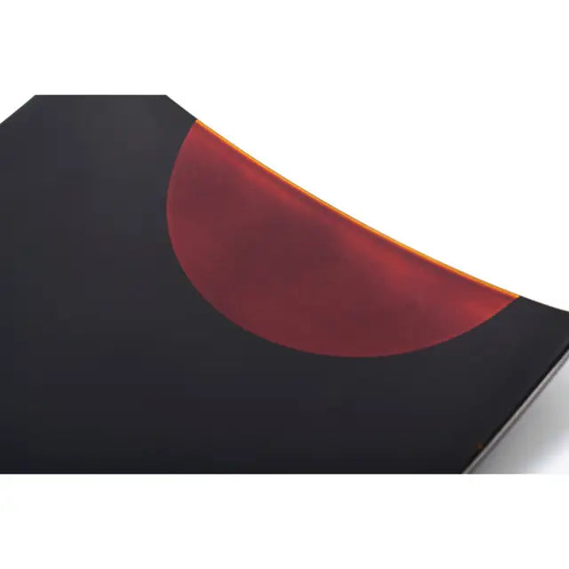 Yayoi Plates Sun and Moon Sandalwood Lacquered Square Plates