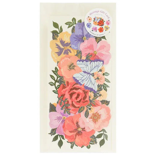 Message gift card flowers