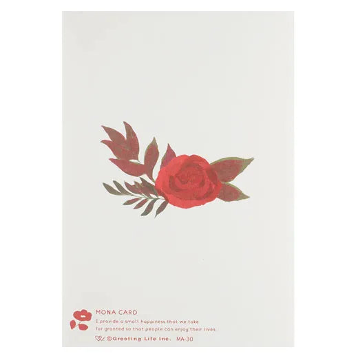 MONA Bouquet Card Red Flowers
