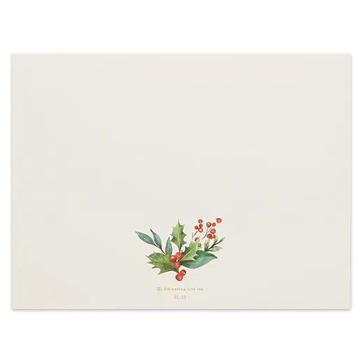 Christmas Manière Card Poinsettia