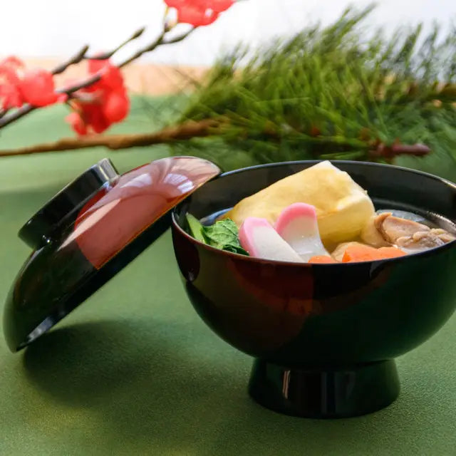 Zoni bowl, sun and moon sandalwood, lacquered