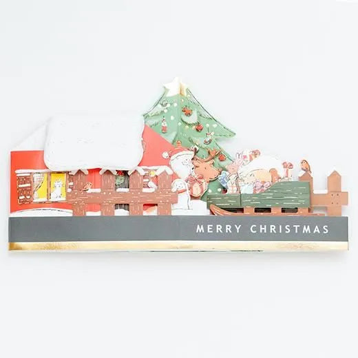 Christmas Miniature Garden Card Santa