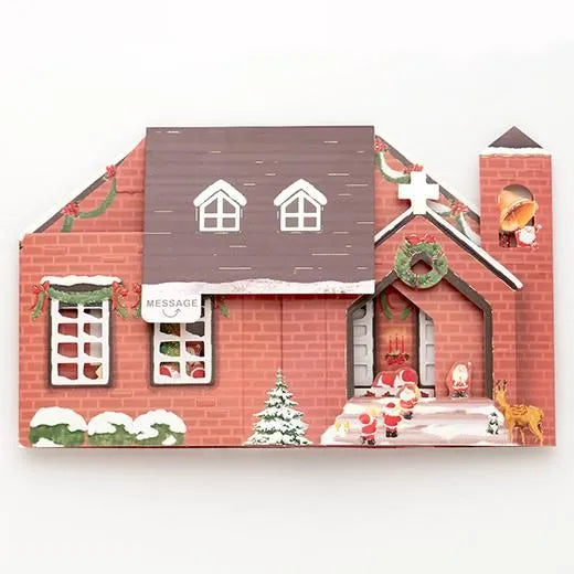 Mini Santa House Pop-Up Card Church