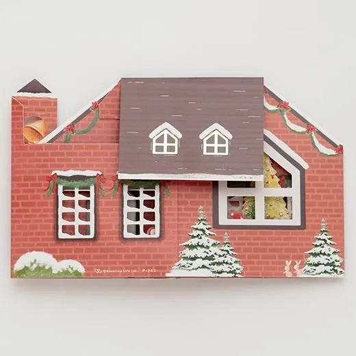 Mini Santa House Pop-Up Card Church