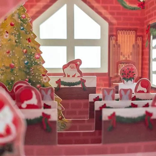 Mini Santa House Pop-Up Card Church