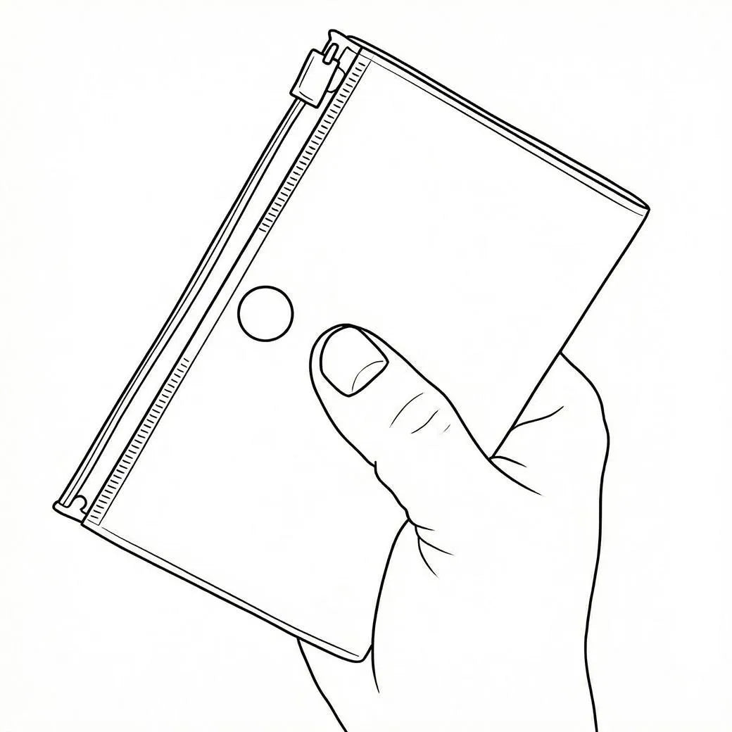 TIDY Mini Decorable Pouch Hologram White