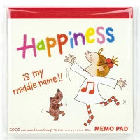 Coco-chan Greeting Life Square Memo Happiness RYN-1036 White