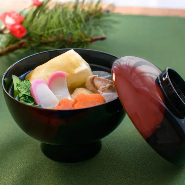 Zoni bowl, sun and moon sandalwood, lacquered