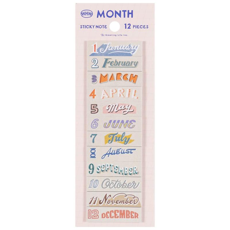 GreetingLife Custom Sticks Month Name Sticky Notes