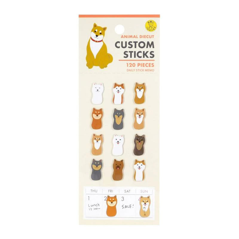 Custom Sticks Animal Die Cut Daily Sticky Notes Shiba Inu