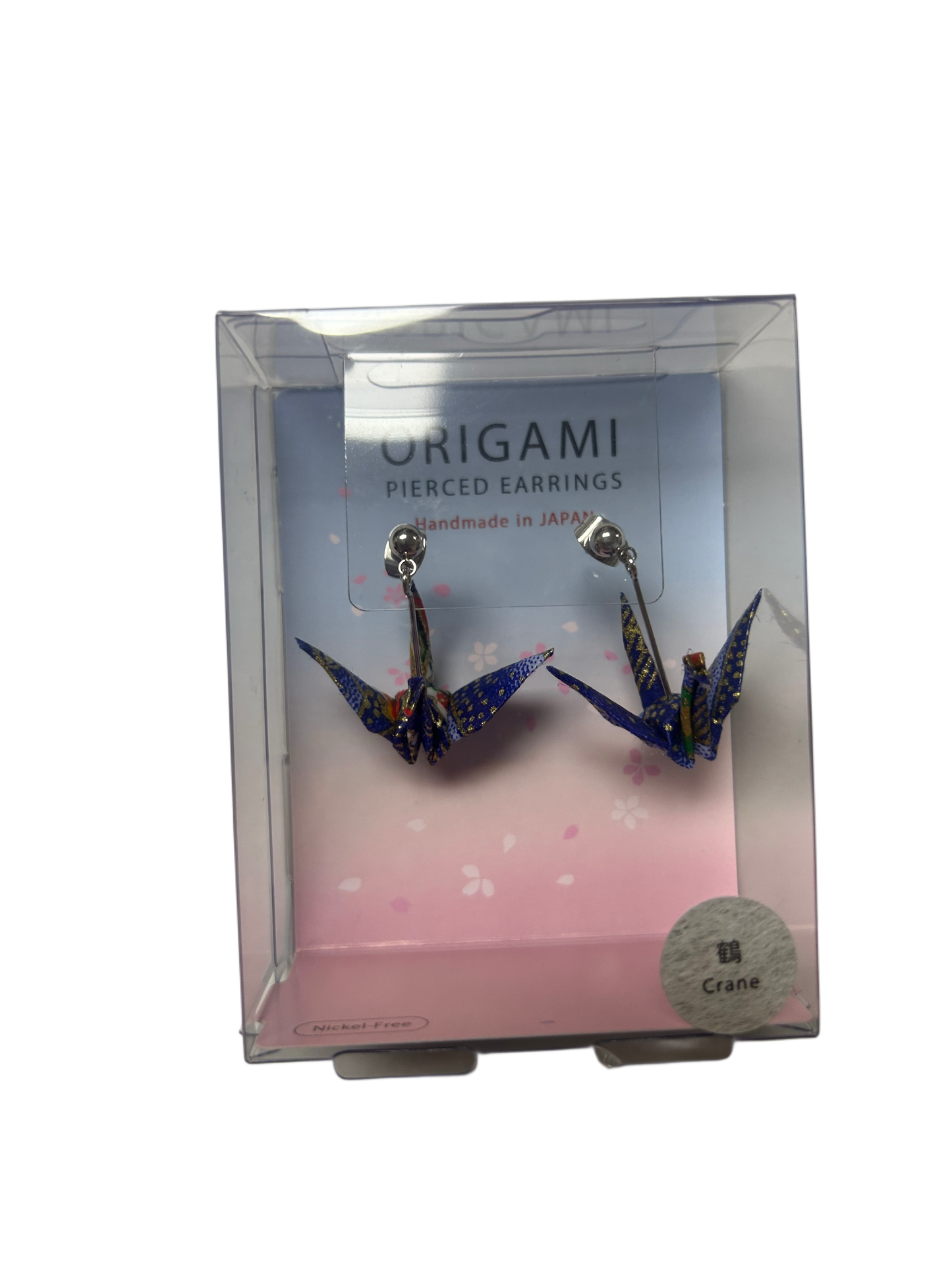 ORIGAMI Earrings - Crane, Blue