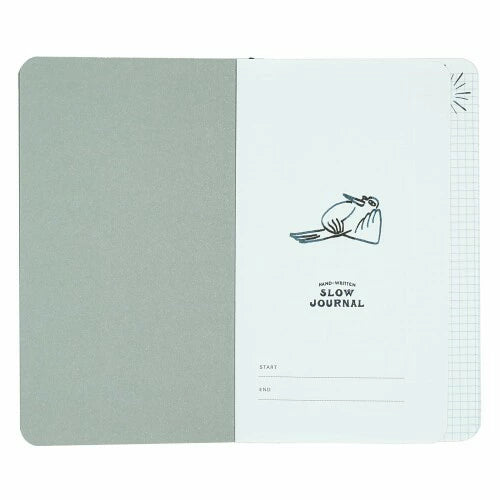 Greeting Life Diary with changing illustrations on every page Slow Journal Chalk Boy Brown
