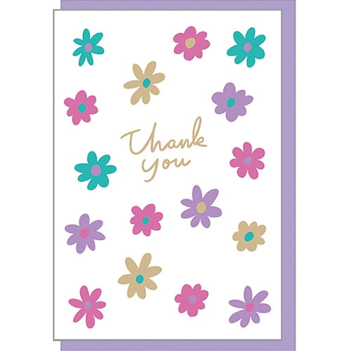 Card Chic Thank You Press Card Standard Mail Flower MM-464