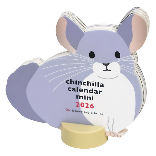 2026 Calendar-Animal Die Cut - MINI CHINCHILLA
