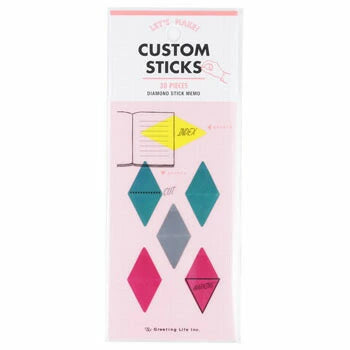 Greeting Life Custom Sticks Diamond-shaped sticky notes