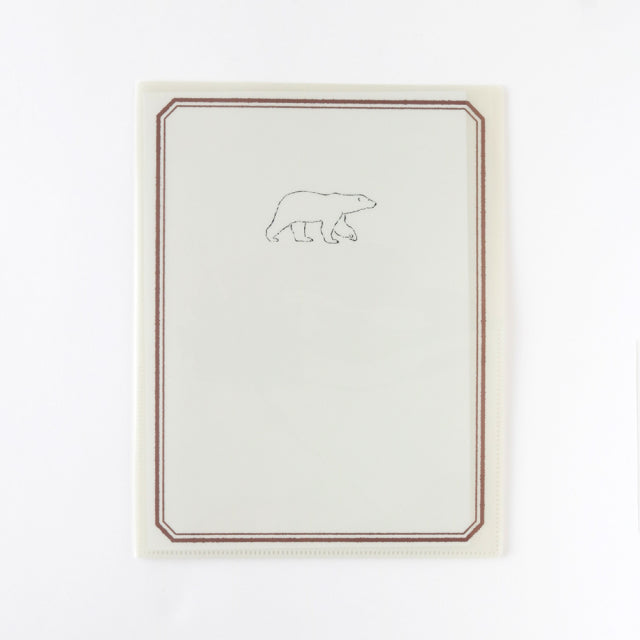 Animal Series A4 Clear Book File Polar Bear GF-541