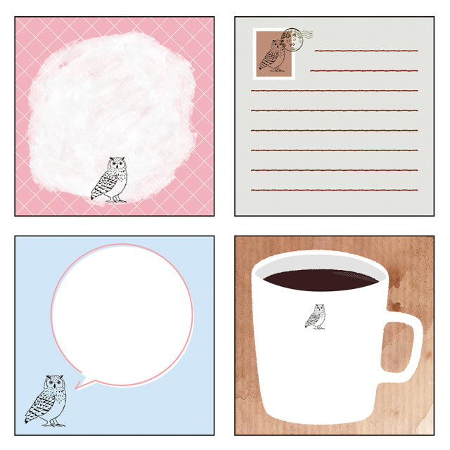 Animal Series Memo Pad Square Owl GF-560