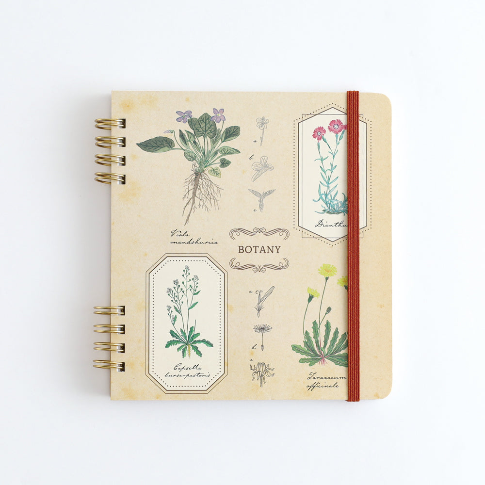STUDY HOLIC Ring Notebook Square <Botany> ST-272