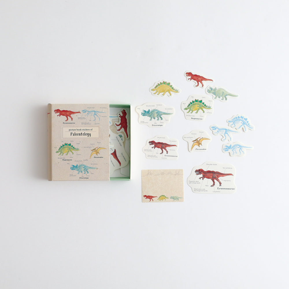STUDY HOLIC Flake Stickers with Picture Book-Style Case <Paleontology> ST-274