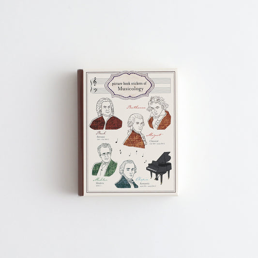 STUDY HOLIC Flake stickers with illustrated case <Musicology> ST-282