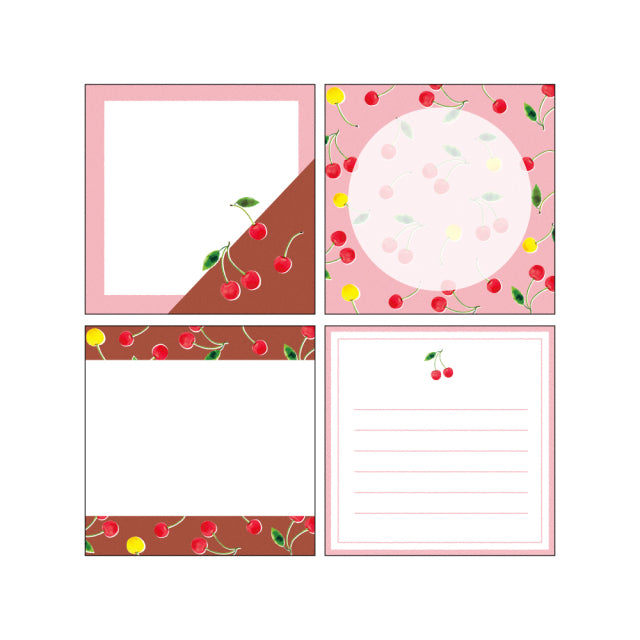 Green Flash Color fruits Memo Pad Square