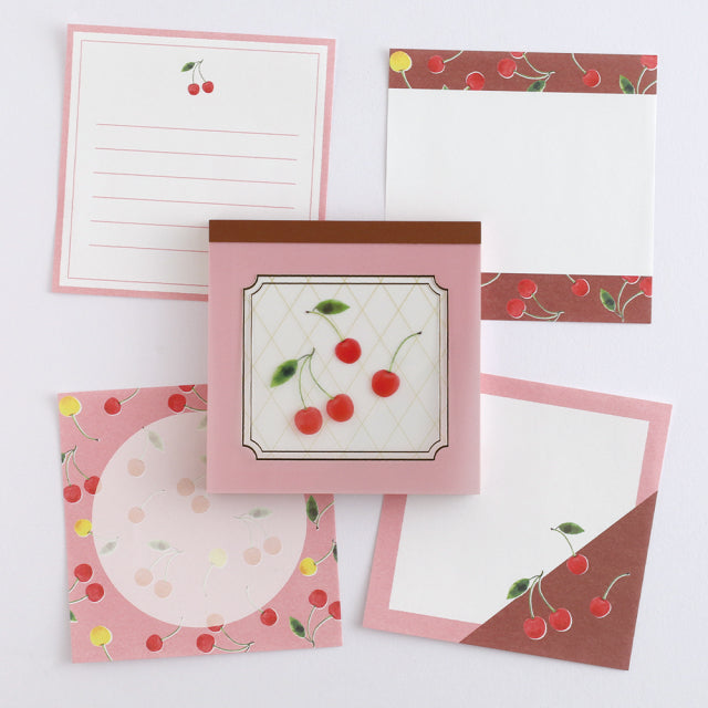 Green Flash Color fruits Memo Pad Square