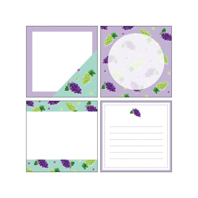 Green Flash Color fruits Memo Pad Square