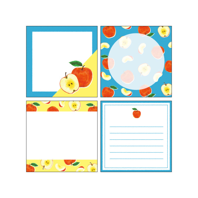Green Flash Color fruits Memo Pad Square