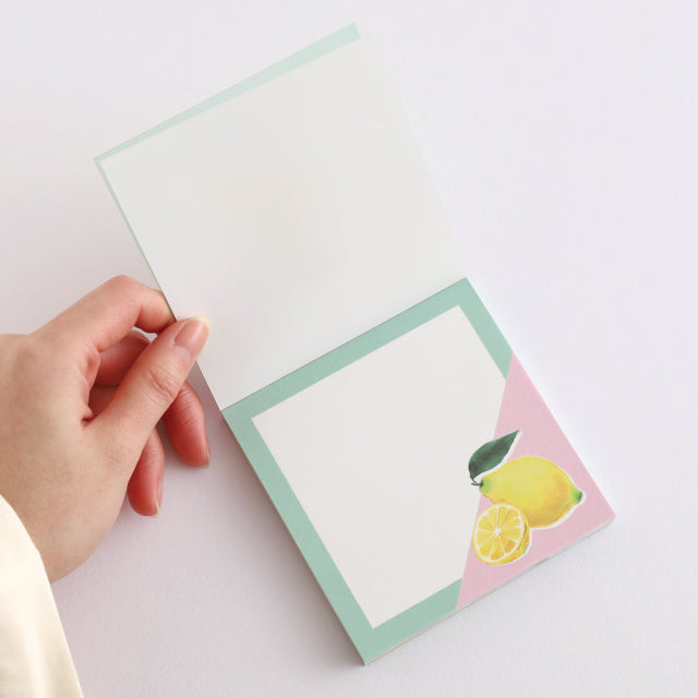 Green Flash Color fruits Memo Pad Square