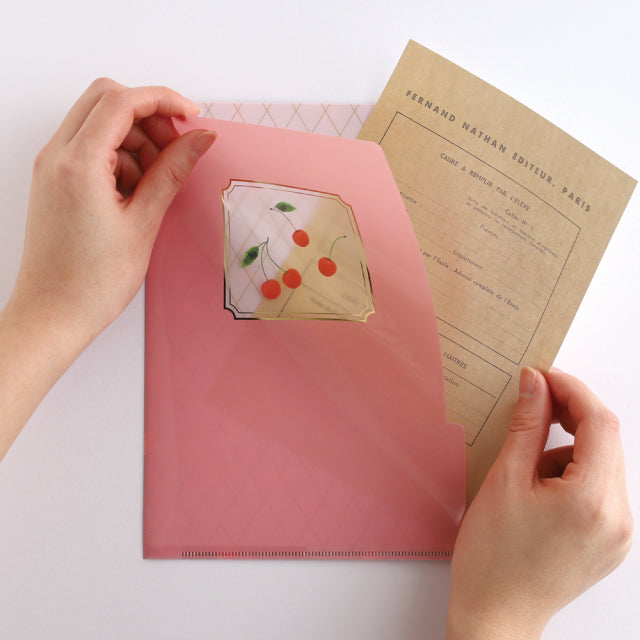 Green Flash Color fruits A5 Pocket Clear File