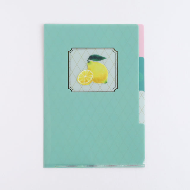 Green Flash Color fruits A5 Pocket Clear File