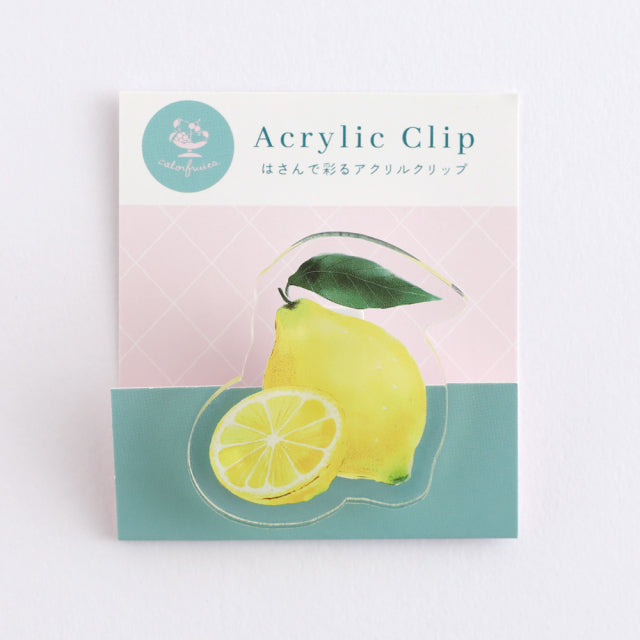 Green Flash Color fruits Acrylic Clip