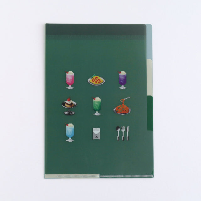 Green Flash pixelook series  A5-Size Clear File