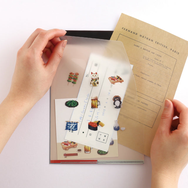 Green Flash pixelook series  A5-Size Clear File