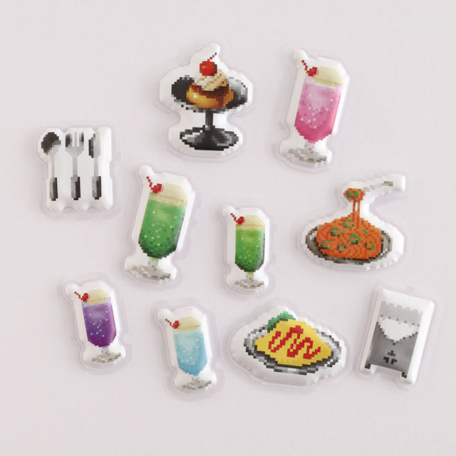 Green Flash The pixelook series Squishy flake stickers