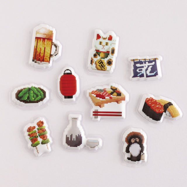 Green Flash The pixelook series Squishy flake stickers