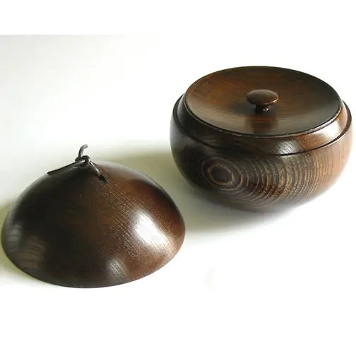 Tea caddy, keyaki, wooden, lacquered