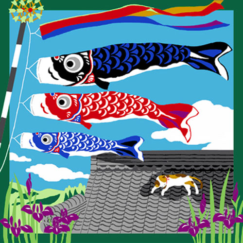 kyoohoo Cotton Furoshiki Small Size Mikes Carp Streamer