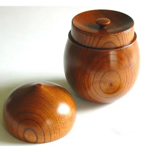 Tea caddy, keyaki, wooden, lacquered