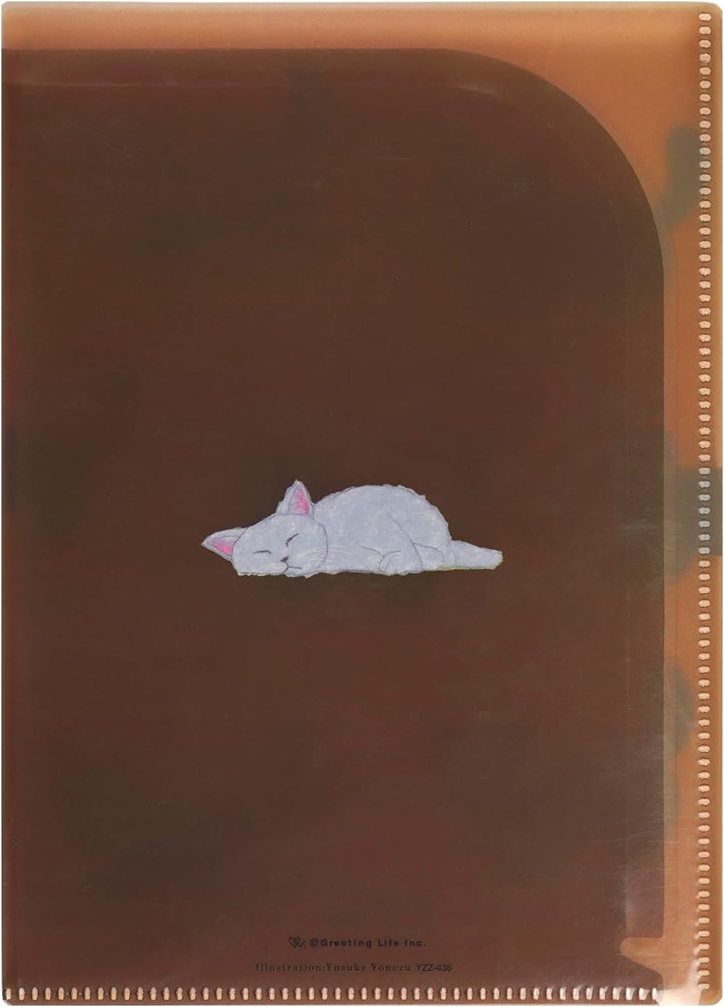 Greeting Life Yusuke Yonezu 6 Pocket Clear Holder File Open A5 Size Cat YZZ-436 Orange