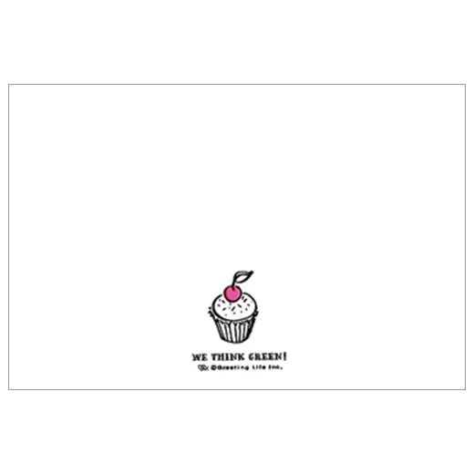 Cotton letterpress card, Birthday Pink