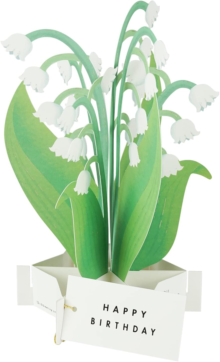 Greeting Life Birthday Blooming Card Lily of the Valley KE-29