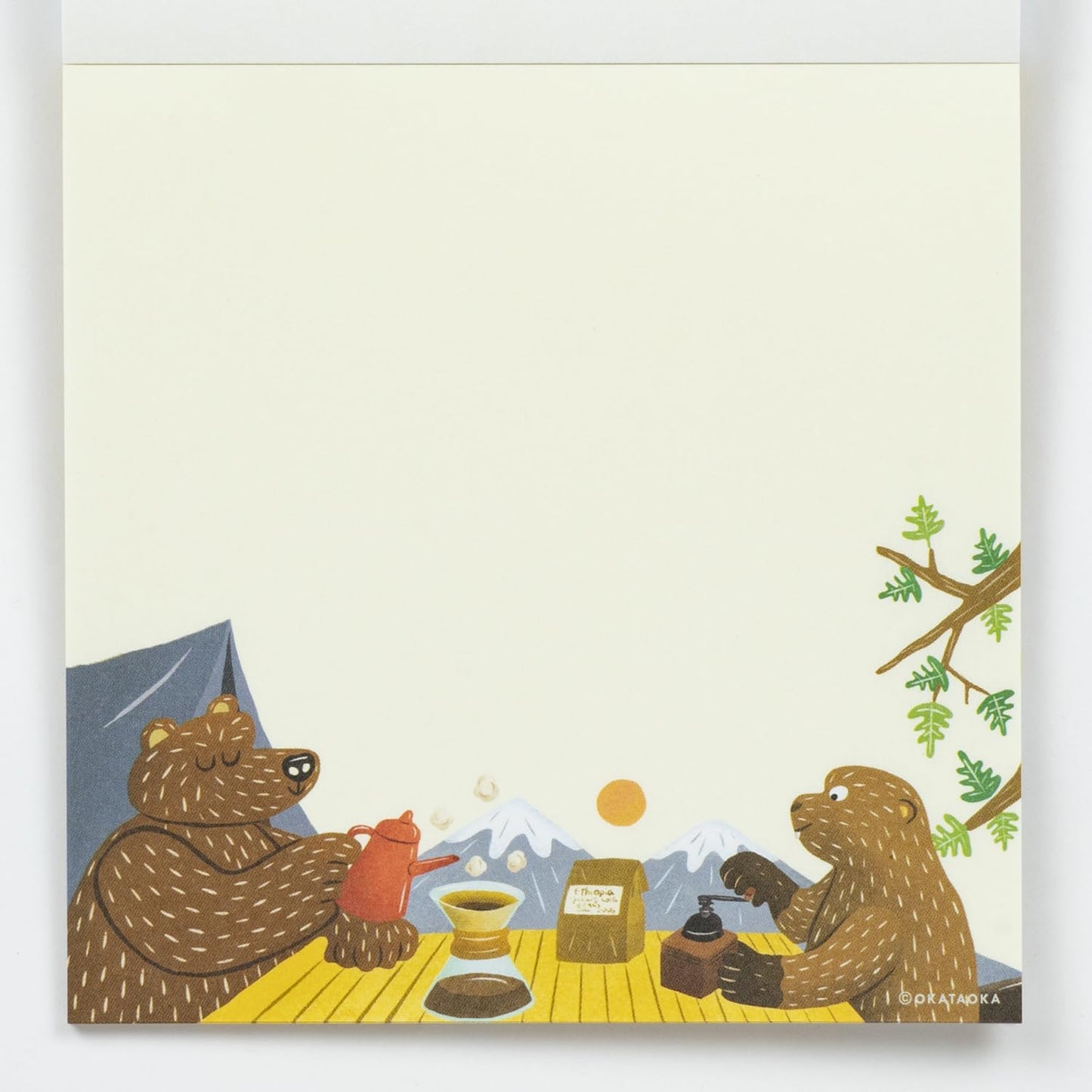 Greeting Life Okataoka Square Memo Chill Out OKN-45 Blue