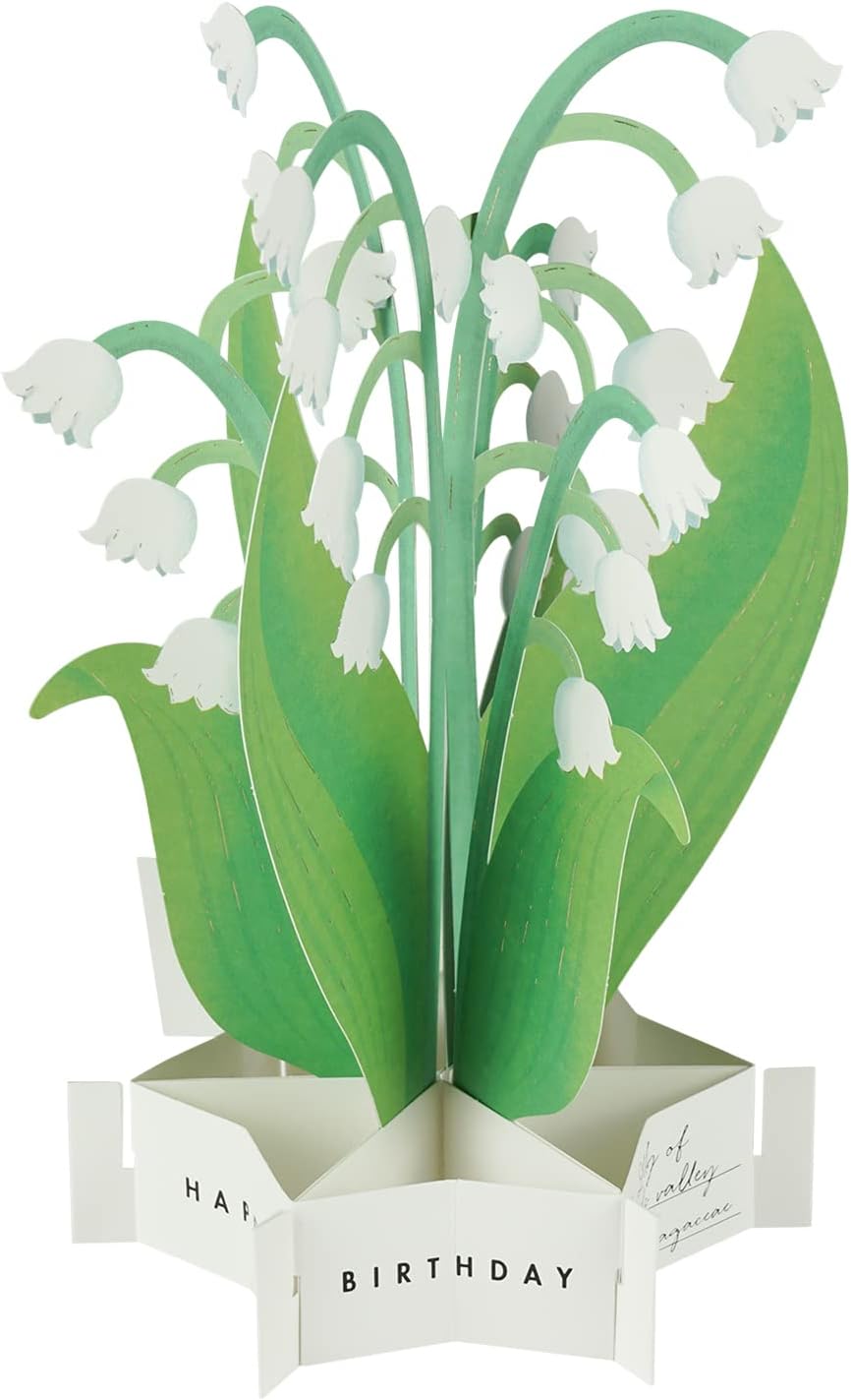 Greeting Life Birthday Blooming Card Lily of the Valley KE-29