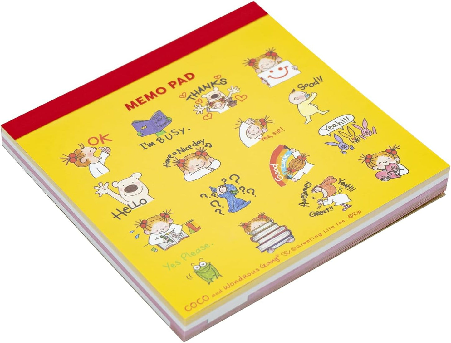 Coco-chan RYN-1037 Greeting Life Square Memo Talking Coco Yellow