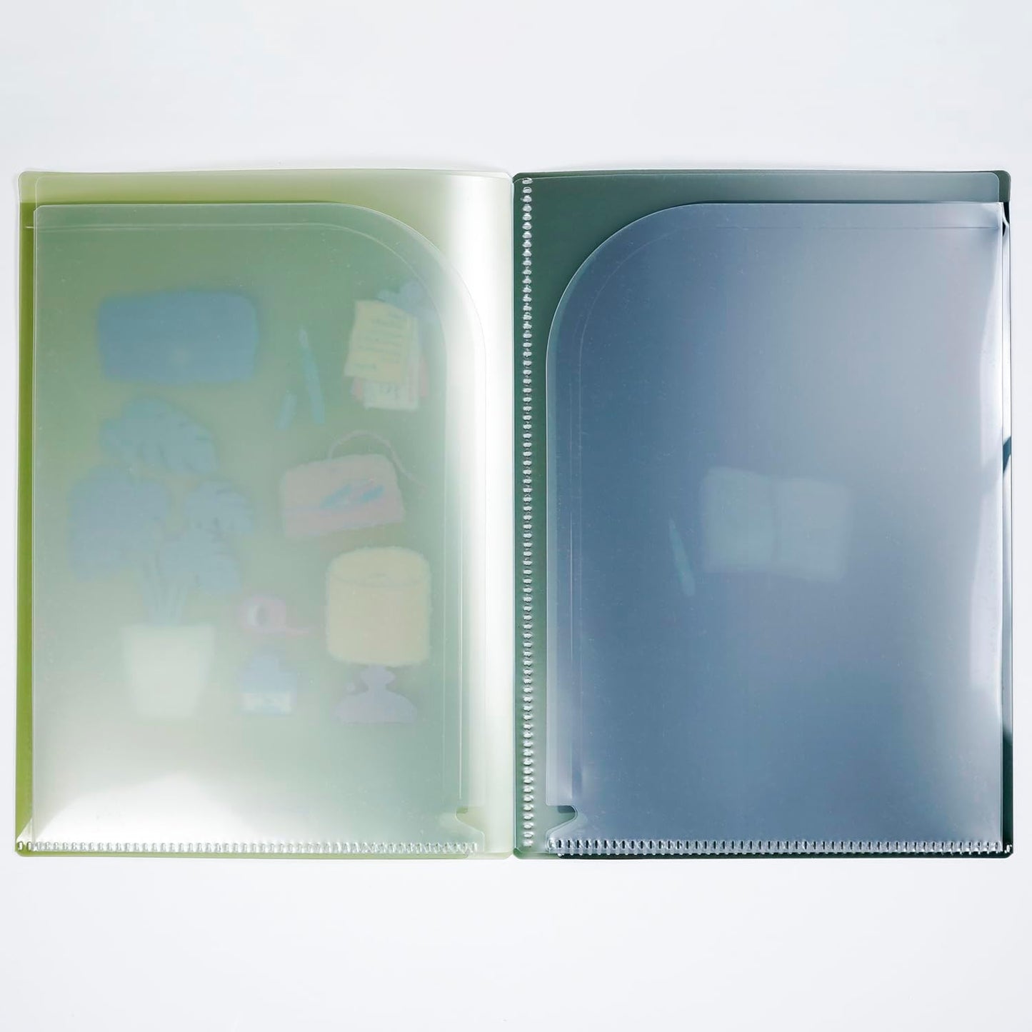 Greeting Life Yusuke Yonezu 6 Pocket Clear Holder File Spread A5 Size Tool YZZ-437 Green