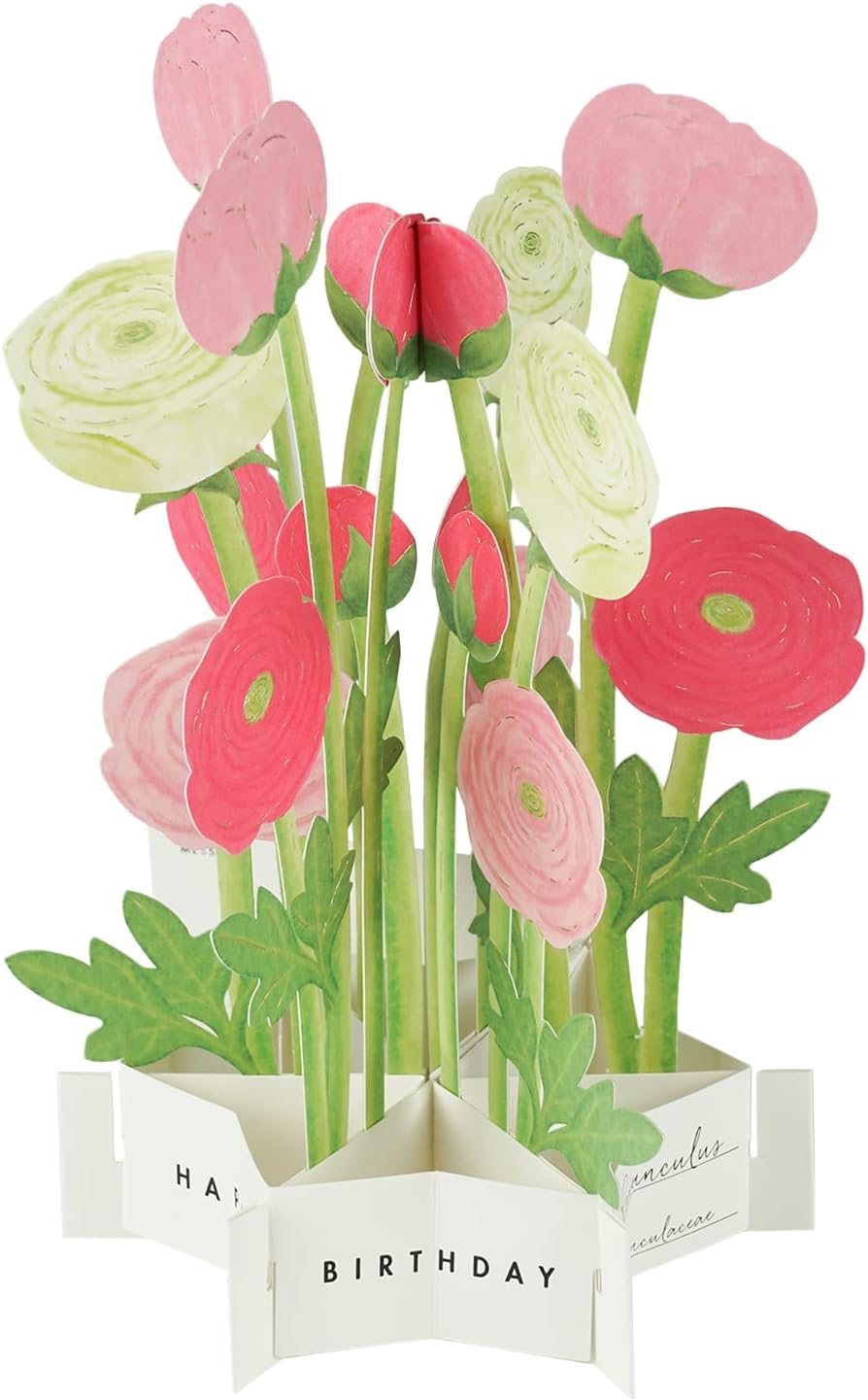Greeting Life Birthday Blooming Card Lanunculus KE-33
