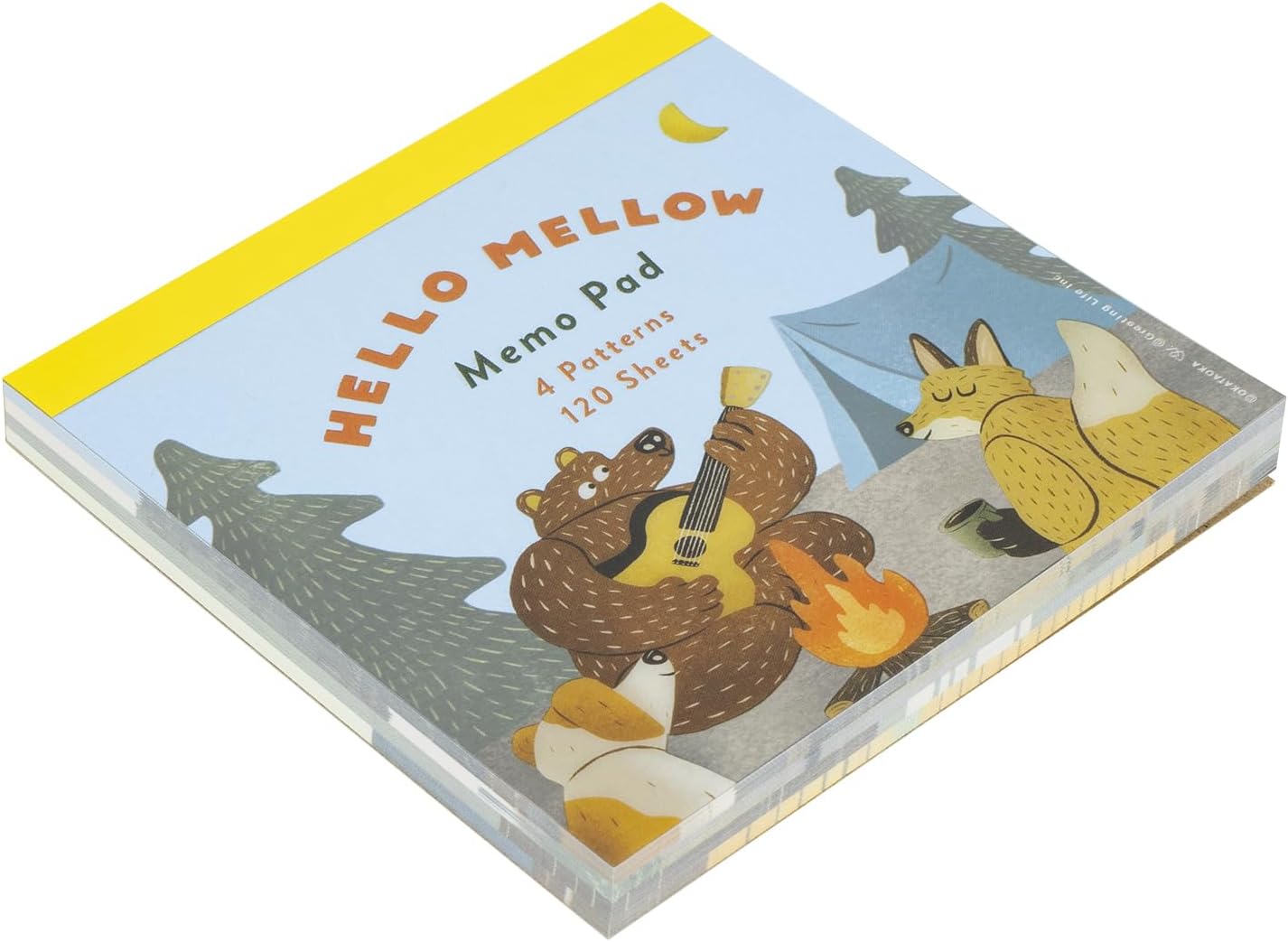 Greeting Life Okataoka Square Memo Chill Out OKN-45 Blue